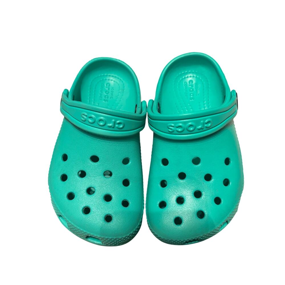 Crocs Classic Clog Toddler Size 10C Turquoise Slip On Unisex Comfort